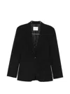 Covert Single-breasted Patch-pocket Blazer In Black