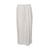 Covert Straight Tube Skirt With Elastic Waistband In Smooth Acetate In White