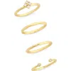 Covet 4-piece Stackable Ring Set
