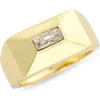 Covet Baguette Cz Signet Ring