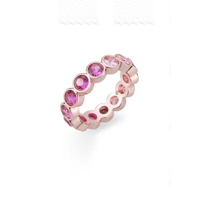Covet Bezel Set Pink Cz Ring