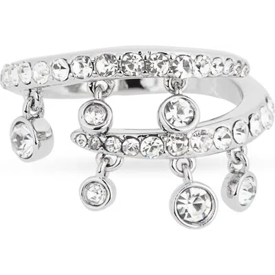 Covet Charm Wrap Ring In Silver
