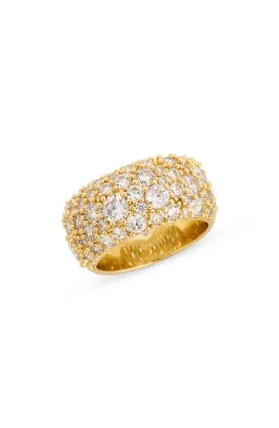 Covet Crystal Pavè Cigar Band Ring