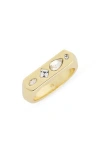 Covet Cubic Zirconia Signet Ring In Gold