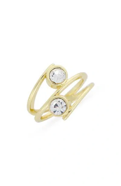Covet Cubic Zirconia Wrap Ring In Gold