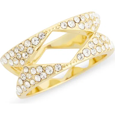 Covet Cutout Pavé Crystal Band Ring