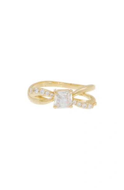 Covet Cz Bow Ring In Gold