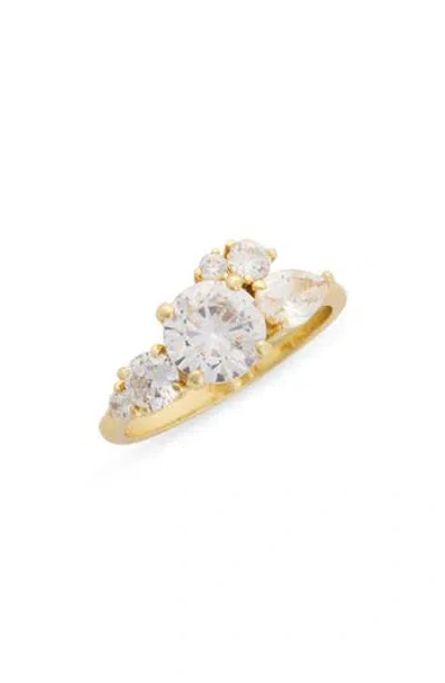 Covet Cz Cluster Ring In Gold
