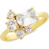 Covet Cz Cluster Ring In Gold