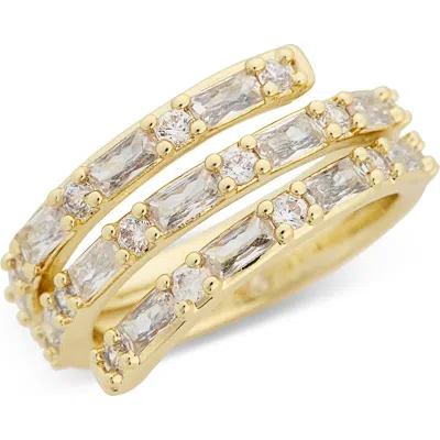 Covet Cz Coiled Ring In Gold