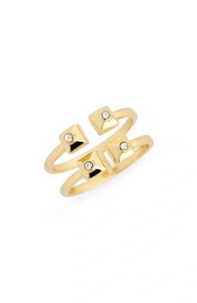 Covet Cz Open Band Ring In Gold