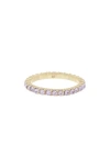 Covet Cz Pavé Infinity Band Ring In Purple/ Violet