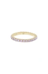 Covet Cz Pavé Infinity Band Ring In Purple/violet