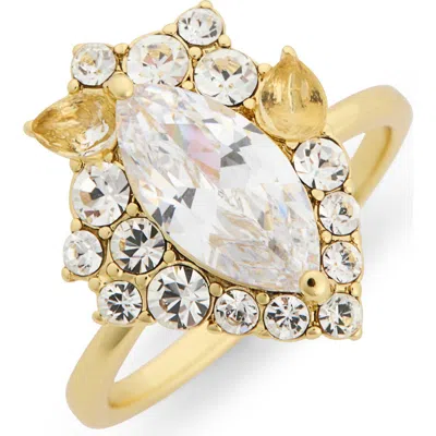 Covet Marquise Cluster Engagement Ring In Gold