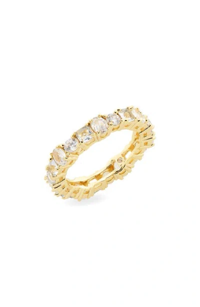 Covet Mixed Cut Sapphire Eternity Band Ring In Gold