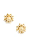 Covet Multi Ball Stud Earrings In Gold