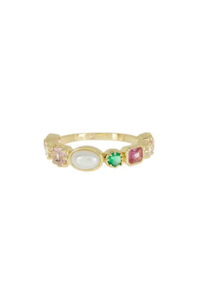 Covet Multishape Band Ring In Pink Multi