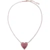 Covet Ombré Pavé Cz Heart Pendant Necklace In Multi