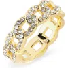 Covet Pavé Chain Band Ring In Gold