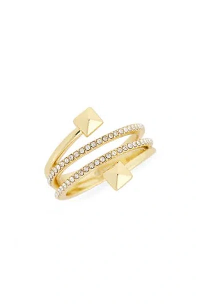 Covet Pavé Cz Wrap Ring In Gold