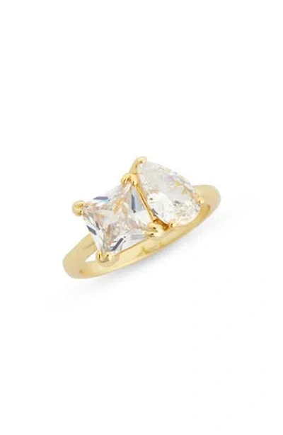 Covet Pear & Square Cut Crystal Engagement Ring