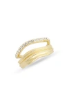 Covet Ripple Pavé Crystal Ring