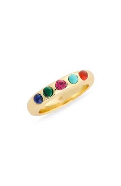 Covet Scatter Stone Band Ring In Gold