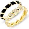 Covet Set Of 2 Twist Ring Set In Black/jet