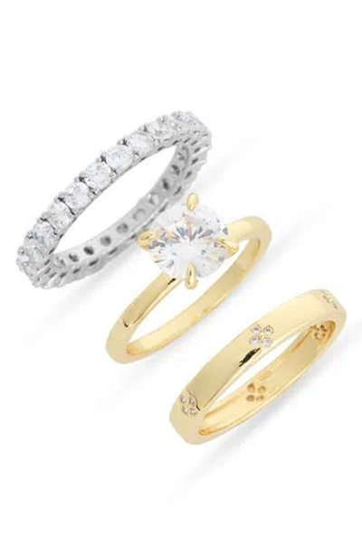 Covet Set Of 3 Stacking Rings In Gold