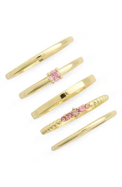 Covet Set Of 5 Stackable Rings In Multi