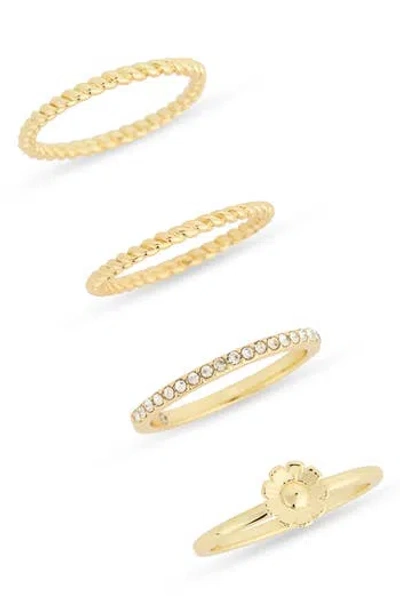 Covet Set Of Four Rings In Gold