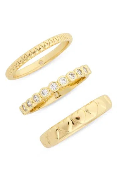Covet Set Of Three Romantic Ring Set In Gold