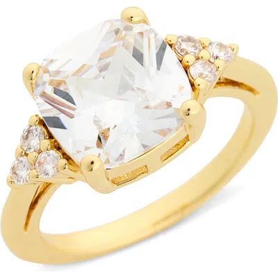 Covet Solitaire Cz Engagement Ring In Gold