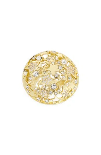 Covet Star Cluster Cubic Zirconia Dome Ring In Gold