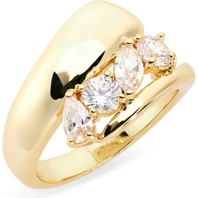 Covet Stone Band Ring In Gold