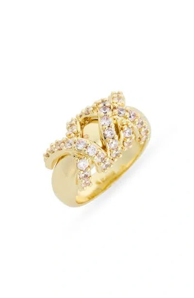 Covet Twisted Dome Ring In Gold