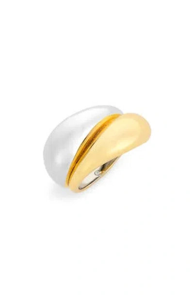 Covet Two-tone Stacked Ring In Two Tone