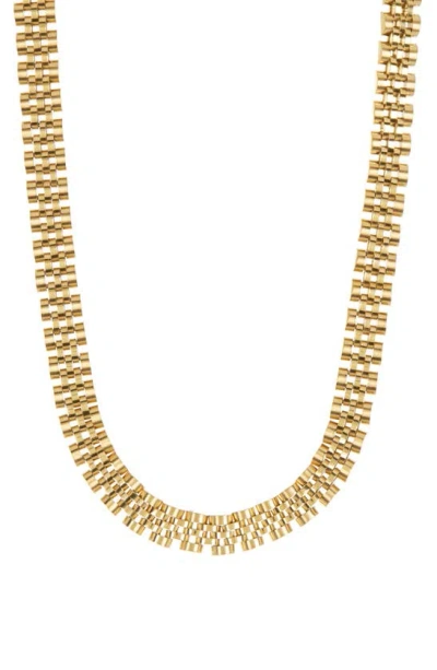 Covet Watch Band Chain Necklace In Gold