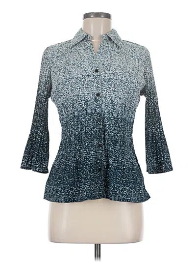 Pre-owned Covington 3/4 Sleeve Blouse In Blue