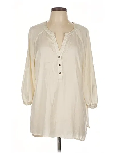 Pre-owned Covington 3/4 Sleeve Blouse In Ivory