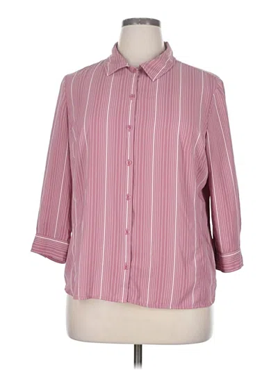 Pre-owned Covington 3/4 Sleeve Button Down Shirt In Pink