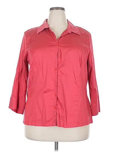 Pre-owned Covington 3/4 Sleeve Button Down Shirt In Pink