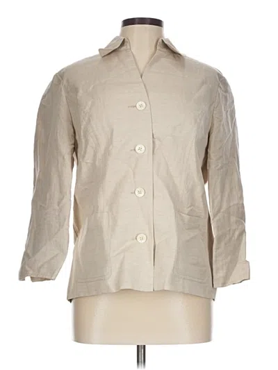 Pre-owned Covington 3/4 Sleeve Button Down Shirt In Tan