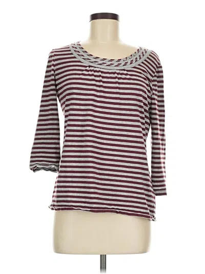 Pre-owned Covington 3/4 Sleeve T-shirt In Burgundy