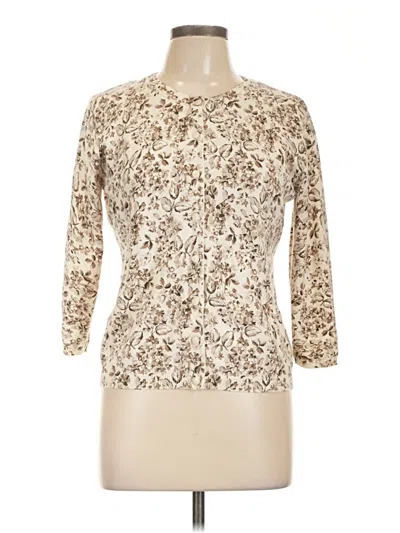 Pre-owned Covington Cardigan Sweater In White