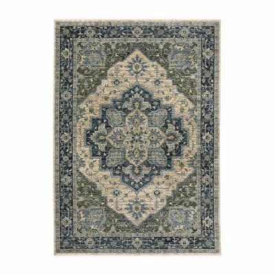 Covington Home Adeline Center Medallion Indoor Rectangular Accent Rug In Blue