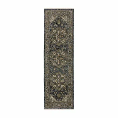 Covington Home Adeline Oriental Medallion 27"x90" Indoor Rectangular Runner In Blue