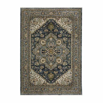 Covington Home Adeline Oriental Medallion Indoor Rectangular Accent Rug In Blue