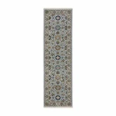 Covington Home Adeline Traditional Medallion 27"x90" Indoor Rectangular Runner In Blue