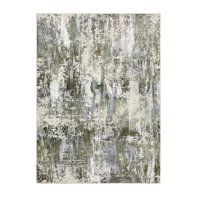 Covington Home Caracas Distressed Abstract 39"x60" Indoor Rectangular Accent Rug In Green